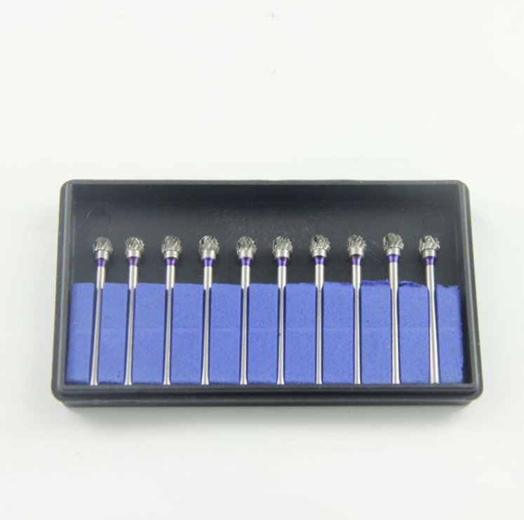 medium coarse cross-cut carbide burs dental lab package in 10pcs