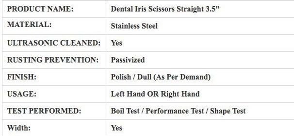 dental scissors instruments feature