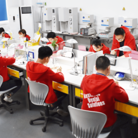dental lab technician work prosthetics