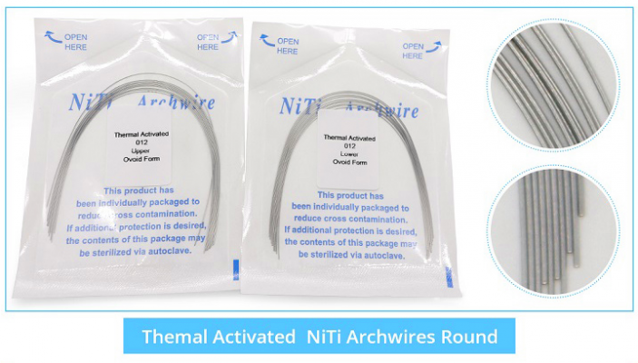 Round Memory Type Thermally Activated Orthodontic Wire