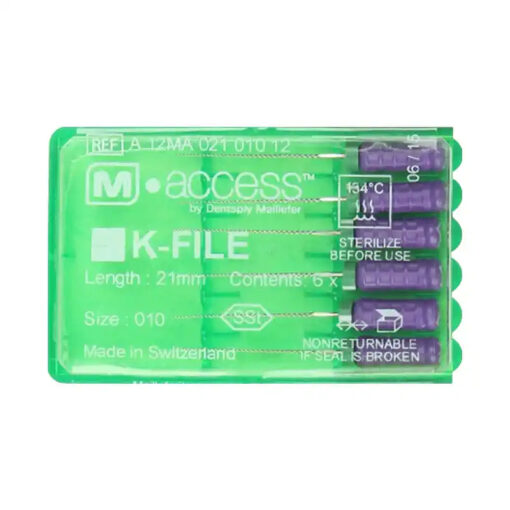 Dentsply Maillefer K files size of 10# in 21mm length