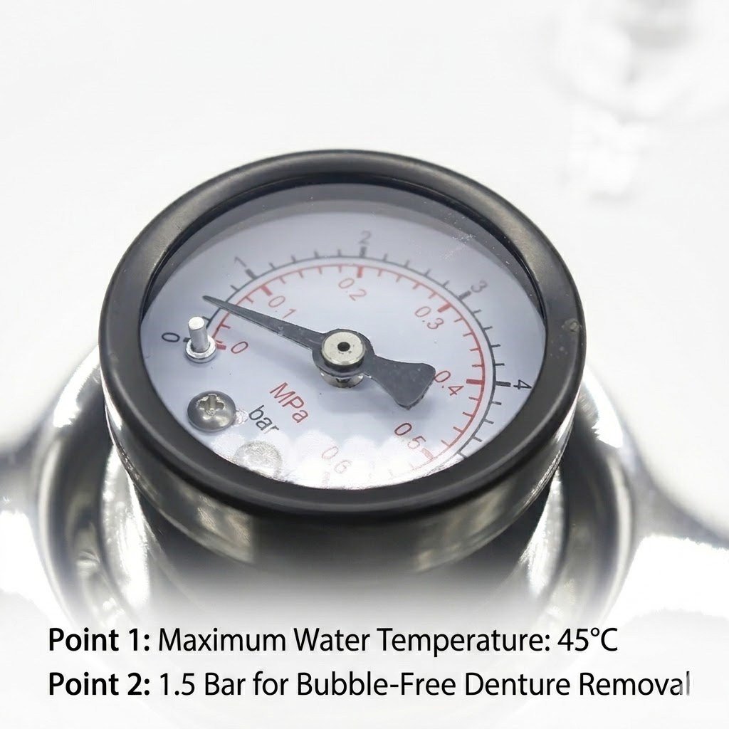 pressure dental pot for self-curing resin setting